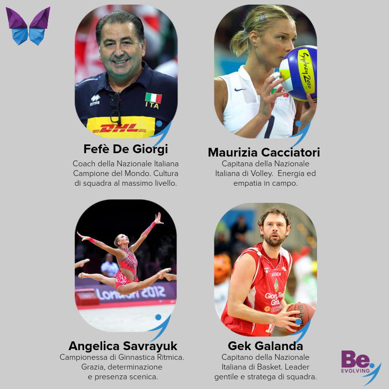 Top Evolver di Be.Evolving: De Giorgi, Cacciatori, Galanda, Savrayuk protagonisti di eventi aziendali ispirazionali